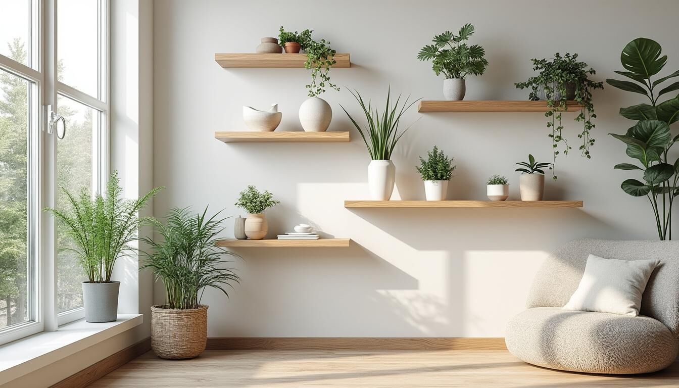 Découvrez 20 idées inspirantes pour décorer votre salon avec des étagères. Transformez votre espace de vie en alliant esthétique et fonctionnalité grâce à des conseils pratiques et des styles variés.