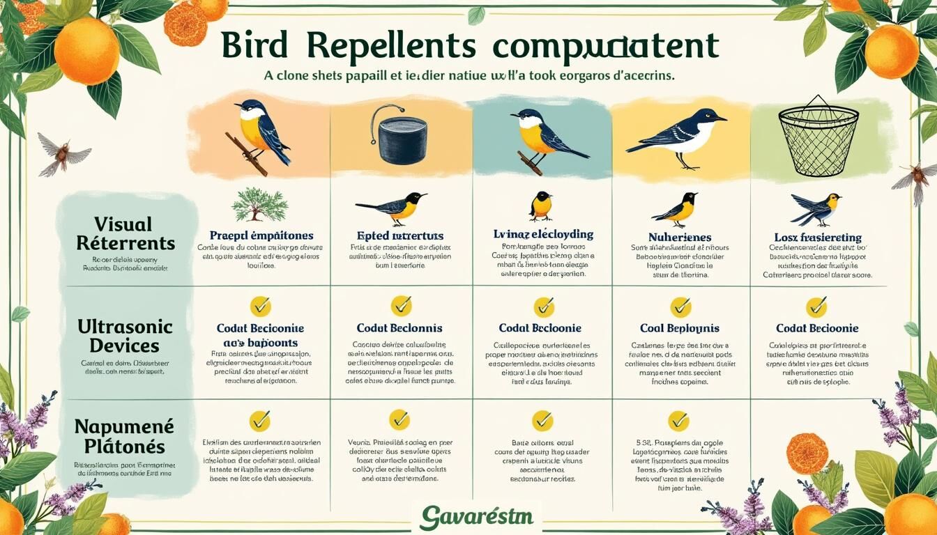 Découvrez notre sélection des meilleurs répulsifs pour les oiseaux. Protégez votre espace extérieur efficacement tout en préservant l'environnement. Idéal pour les jardins, balcons, et terrasses, trouvez la solution adaptée à vos besoins.
