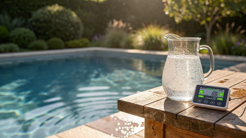 Piscine claire et naturelle entretenue avec bicarbonate de soude pour un équilibre écologique efficace